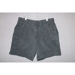 Gulf Traders Chino Cargo Shorts Single Pleat Shorts Faded Gray Green Casual 40
